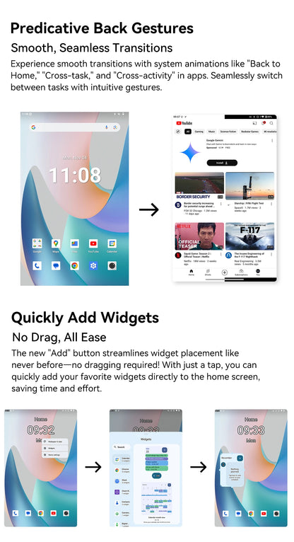 Blackview MEGA 2 Android 15 Tablet 12 inch 2K Display 36(12+24)GB 256GB Unisoc T615 9000mAh Battery Widevine L1 Pad PC