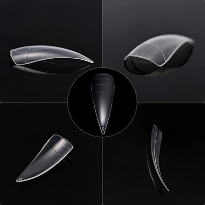 600Pcs Extra Long Hawk Curved Nail Tips Half Cover Eagle Claw Curve False Nails Extension 10 Sizes Bag Packaging for Art Salon *.