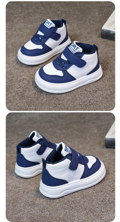 Fashion Kids Sneakers Spring Autumn High Top Breathable Casual Shoes Girls Non-slip Board Shoes Boys Outdoors Basketball Shoes