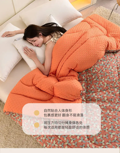 Thickened warm Doudou quilt spring and autumn quilt winter velvet thickened washed Doudou yarn double quilt core.