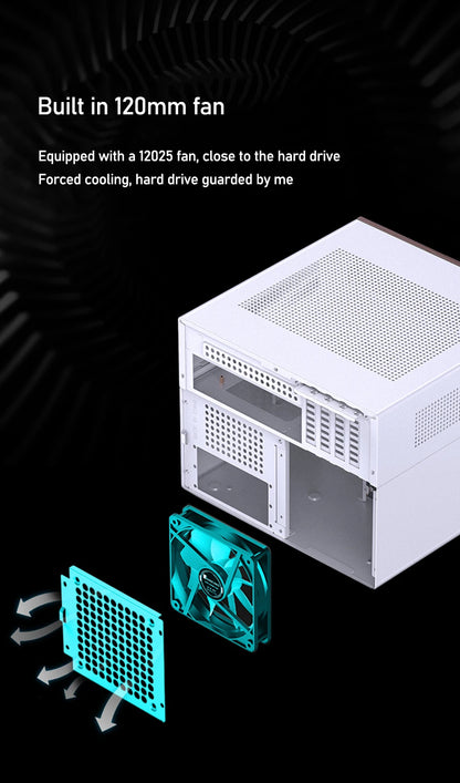 JONSBO N4 NAS Mini Case ITX/M-ATX Motherboard SFX Power 6 Large and 2 Small Hard Disk Bit Home Office Server PC Chassis.