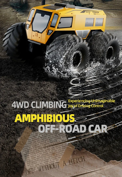 Q210 Amphibious Rc Car Dual Control 4WD Off-road Remote Control Waterproof Vehicle 2.4G Electric Climbing Crawler Toys for Kids