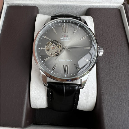Orient Double Lion Classic Watch Series Refurbished Second Hand Automatic Mechanical Skin Watch Hollow Men's Watch RA-AG002