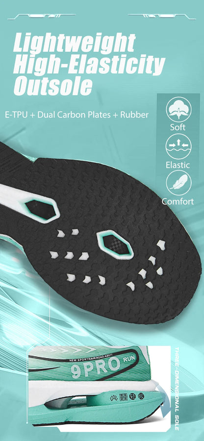 Cushioning Running Shoes 9PRO for Men Carbon Board Sneakers Outdoor Training Sports Lightweight Breathable Shoes Women's 2025.