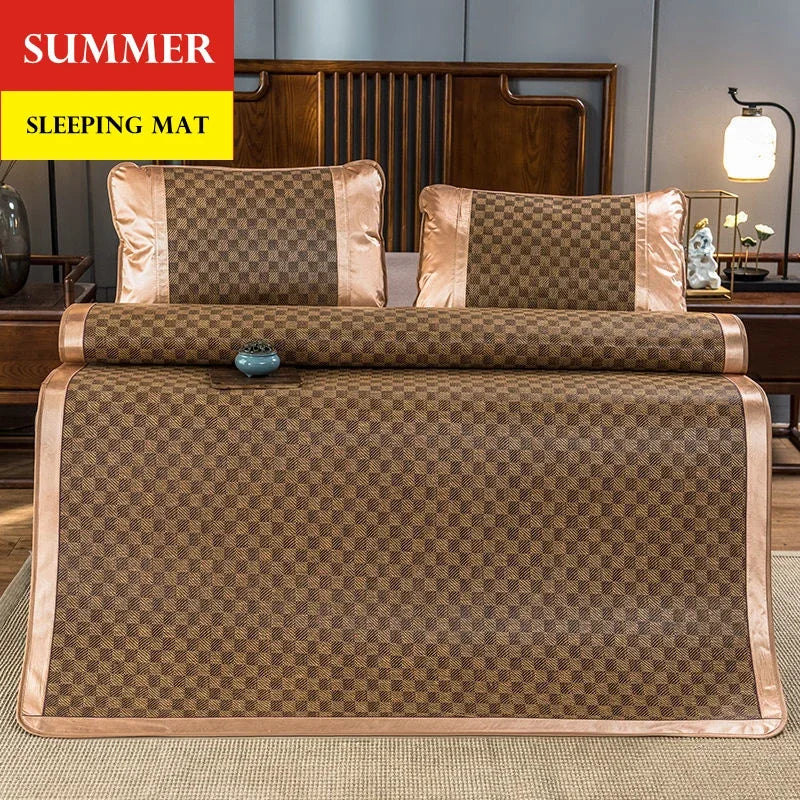 WASART Summer bamboo rattan mat adult children cool sleeping mat sheet 90/150/180cm portable foldable double bed protection pad.