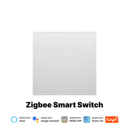 MOES Tuya ZigBee Star Feather Series Smart Touch Switch mit neutraler Lichtszene 2in1 APP-Fernbedienung mit Alexa Google Home