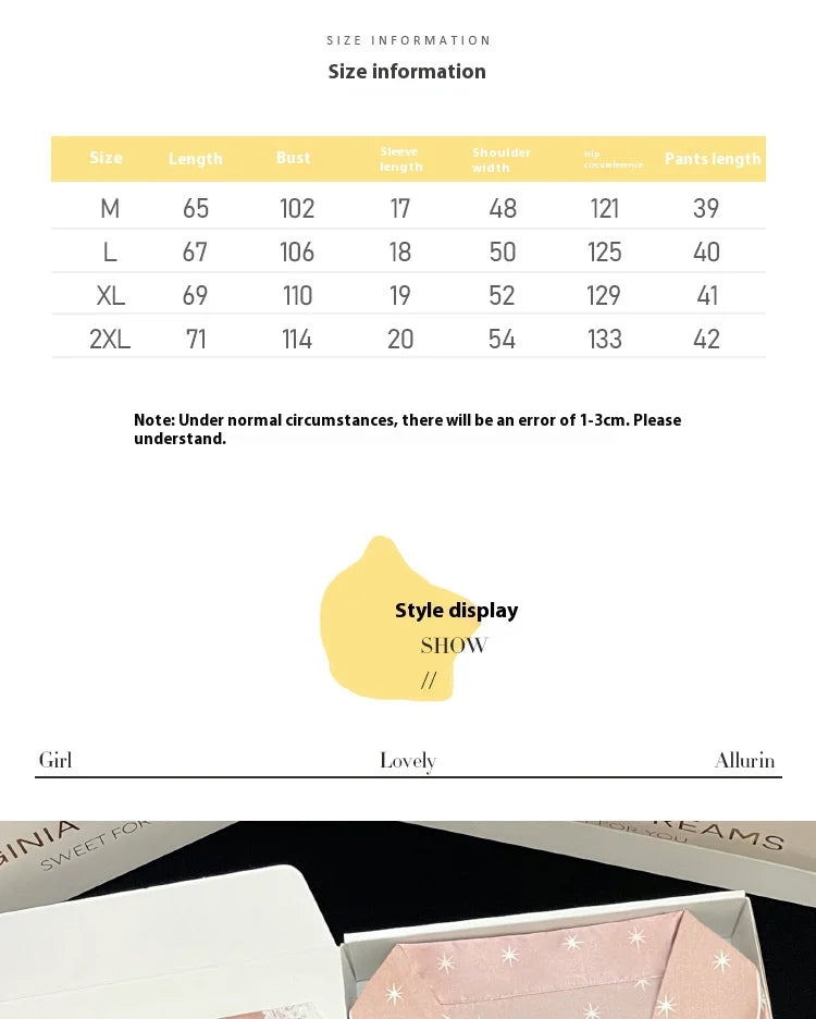 Frauen Neue Sommer Eis Seide Ins Sterne Floral Süße Pyjamas Mädchen Sommer Kurzarm Shorts Studentenwohnheim Homewear Anzug.