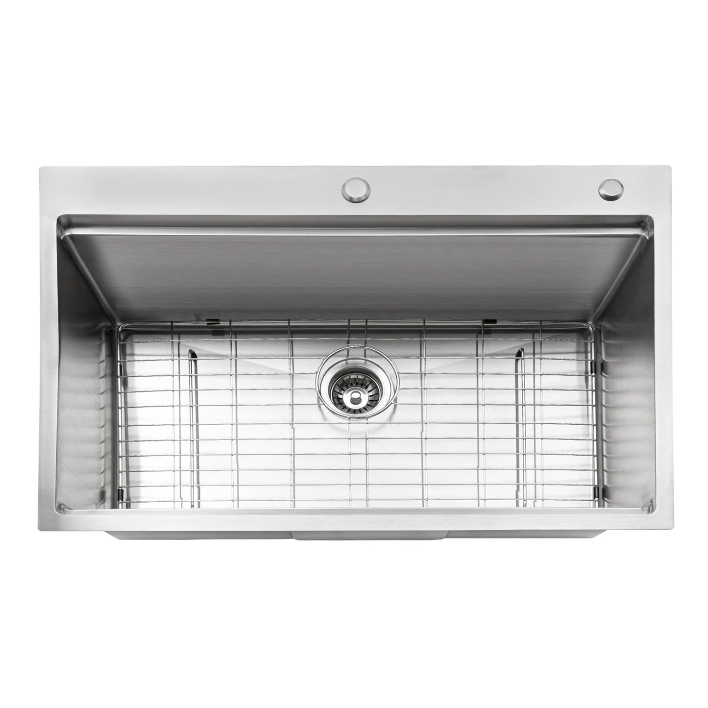 Stahlspüle, 304 Edelstahl, multifunktionale Küchenspüle, Drop-In-Spüle, 33 Zoll Drop-in-Küchenspüle, Workstation, Edelstahlspüle