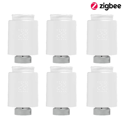 EZAIOT Smart Tuya Wifi/ZigBee3.0 Radiator Actuator TRV Programmable Thermostatic App Remote Temperature Controller Alexa Google