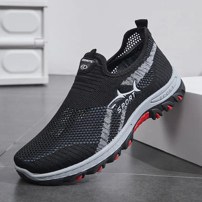 Summer Mesh Men Shoes Lightweight Sneakers Men Fashion Casual Walking 2024 Breathable Mens Hiking Shoes 2025 Fashion.
