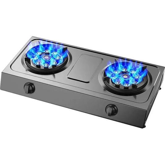 Gas Stove, Double Stove, Desktop, Sudden Fire Extinguishing Protection, Household Liquefied Gas, Natural Gas Gas Stove.