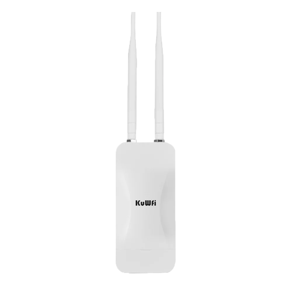 KuWFi 1200Mbps Outdoor Access Point Wireless WiFi Extender Dual Band 2.4G/5GHz AC1200 AP Router with High Gain External Antenna