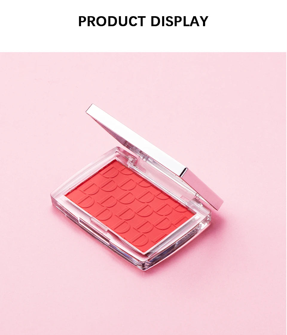 Blush Matte Natural Cheek Tint Brighten Face Waterproof Face Contouring Cosmetics Blush Powder Soft Female Makeup For Cheeks.