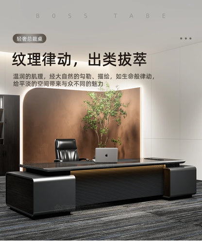 Nordischer minimalistischer Büroschreibtisch, moderner Luxus, Kreativität, Designer, L-förmiger Schreibtisch, fortschrittlicher Raum, Büromöbel, Arbeitstisch FYOD