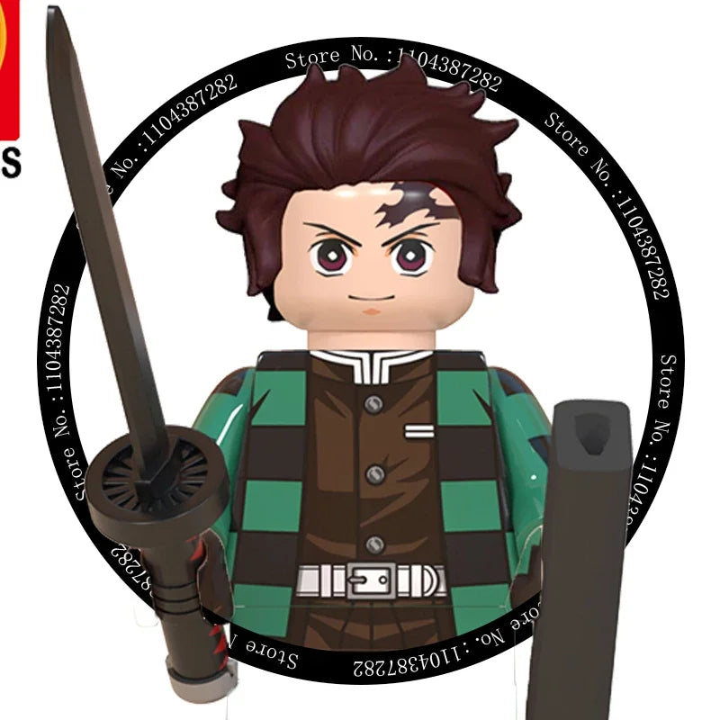 2025 Hot Toys WM6116 WM6138 Demon Slayer Blade Building Blocks Mini Action Figure Accessories Halloween Christmas Gifts for Kids.
