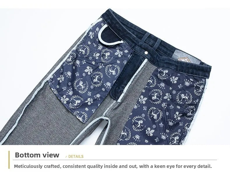 Autumn New Men's Business Jeans High Elasticity Straight Denim Trousers Men's Pants Work Clothes Haze Blue Black Gray Brand