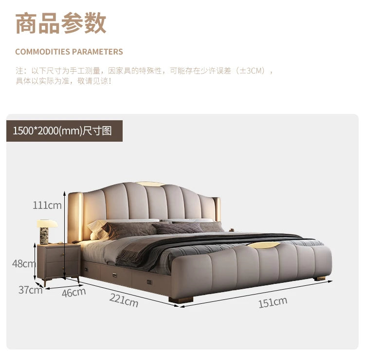 200 x 220 cm Rahmen-Kopfteil, Hochzeitsbett, Hauptschlafzimmer, Kingsize-Doppelbett, 3 Schubladen, Aufbewahrung, luxuriöse Schlafzimmermöbel in voller Größe