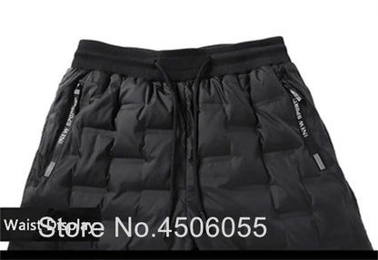Winter Duck Down Pants Men Outdoor 8XL 7XL 6XL Plus Size Warm Padded Thicken Waterproof Thermal Trousers Windproof Male Jogger.