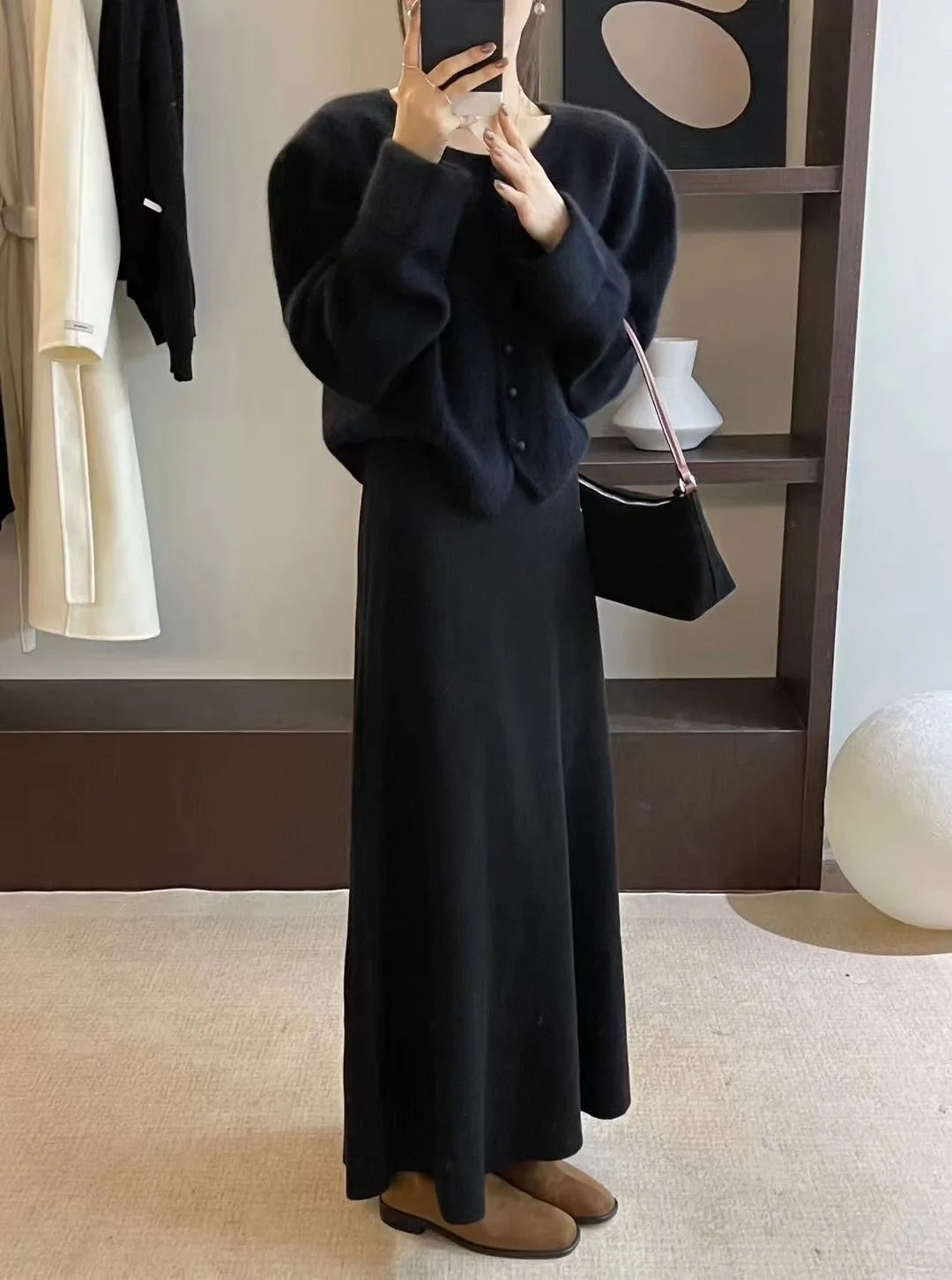 2024 Korean Version of Pure Wool, Super Big Swing Length~ Super Good Quality Big Swing Skirt~.