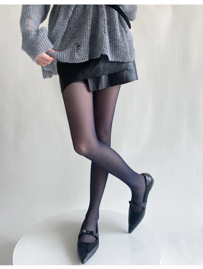 Blue Green Ultra-thin Nylon Thigh High Stockings Pantyhoses Women Sexy Women Tights Velvet Sexy Lingeries Hosiery Body Stockings