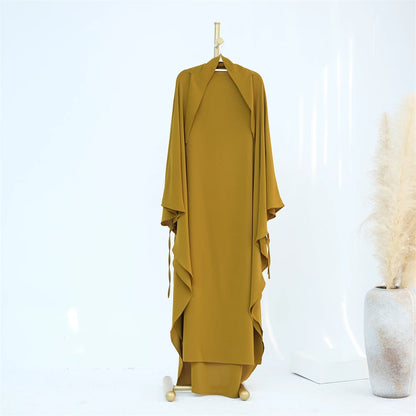 Ramadan Eid Khimar Abaya Dubai Turkey Islam Muslim Maxi Hijab Dress Nida Prayer Clothes For Women Kebaya Robe Femme Musulmane