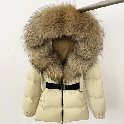 OFTBUY 2025 Winter Kleidung Puffer Jacke Frauen Echt Fox Pelz Mit Kapuze Dicke Warme 90% Weiße Ente Unten Mantel Weibliche Parkas wasserdicht