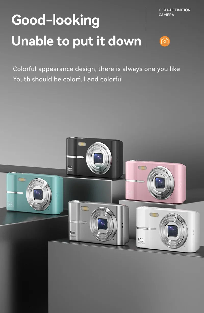 Xiaomi 4K Digital Camera 50MP 16X Student Camera Outdoor Anti-Shake Digital Video Camera Flash Video Recorder Small Video Camera.