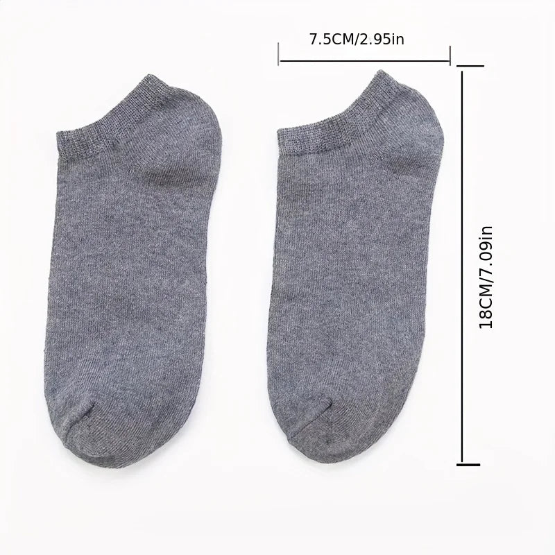 10/20/30/40/60 Pairs Of Unisex Solid Color Socks Comfy Breathable Soft Sweat Absorbent Socks For Daily And Outdoor Wearing.
