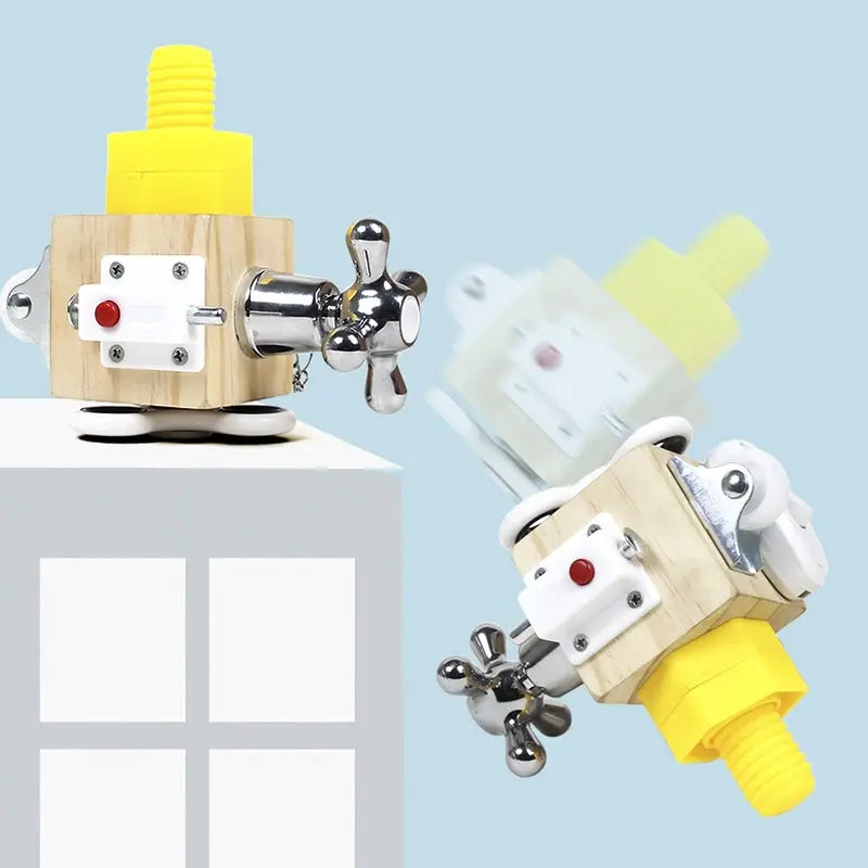 Kids Busy Cube Wooden Fidget Toy Cube Montessori Educational Baby Travel Toys Learning Basic Life Skills Sensory Busy Boards.