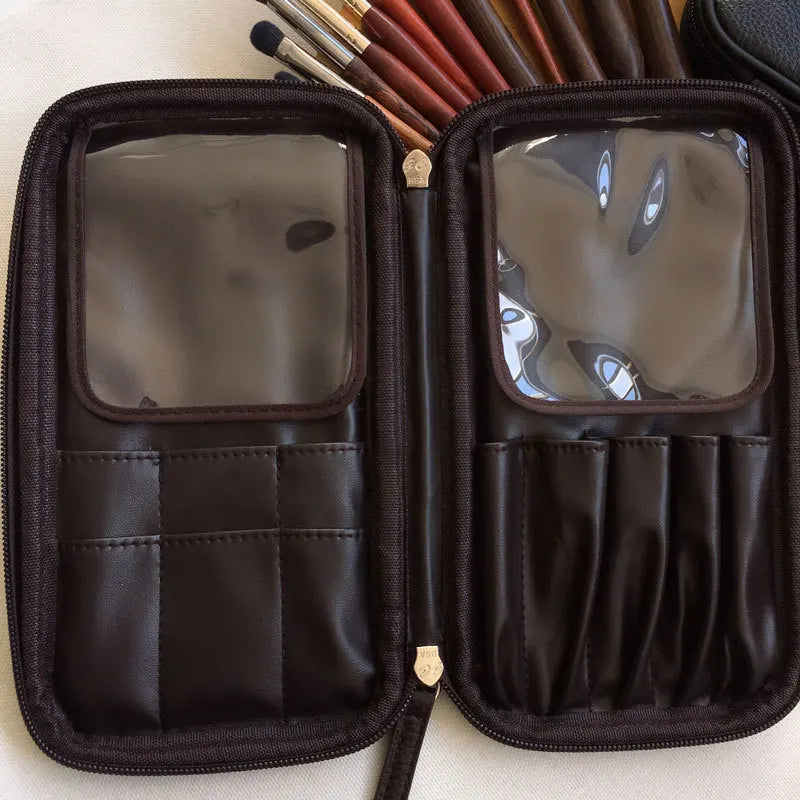 Women Foldable Makeup Brush Bag Organizer Female Travel Cosmetic Toiletry Case for Beauty Tools Wash Accessories Pouch.