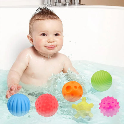 6PCS Textured Balls for Baby Sensory Play 6-12 Months, Activity Multi Soft Ball, Montessori Shower Toys for Toddlers 1-3 Years.
