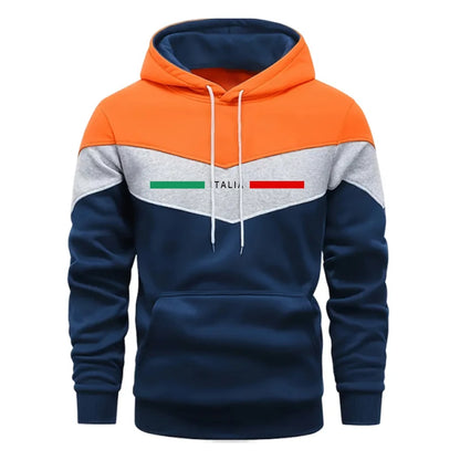 Autumn Winter Men Sporty Jogger Set Hoodies Sweatshirt Casual Urban Fashion Tracksuit Hooded Sweatpants Italy Printed Outfits.