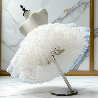 Lolita Flying Saucer Petticoat - Boneless Maximum Volume Crinoline, Invisible Wire-Free Underskirt for Daily Gothic Sweet OP/JSK.