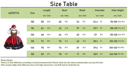 Halloween Mädchen Piraten Kleid Cosplay Karneval Party Piraten Rollenspiel Anzug Mit Kopftuch Kinder Bühne Leistung Kleidung.