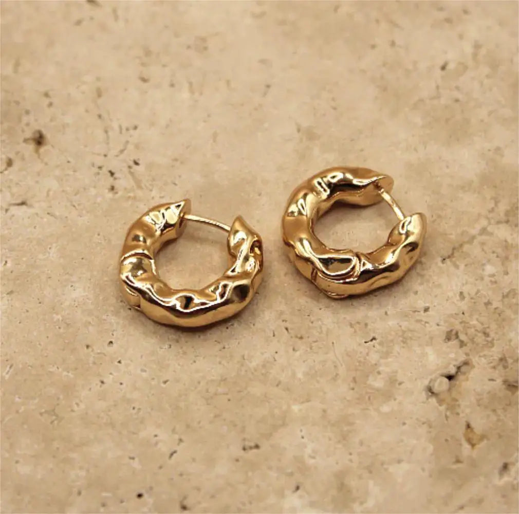 Mariasz Minimalist New Hot Sell Trendy Plated Gold Color Circle Earrings for Women Ear Hoop Earring Classic Jewelry.