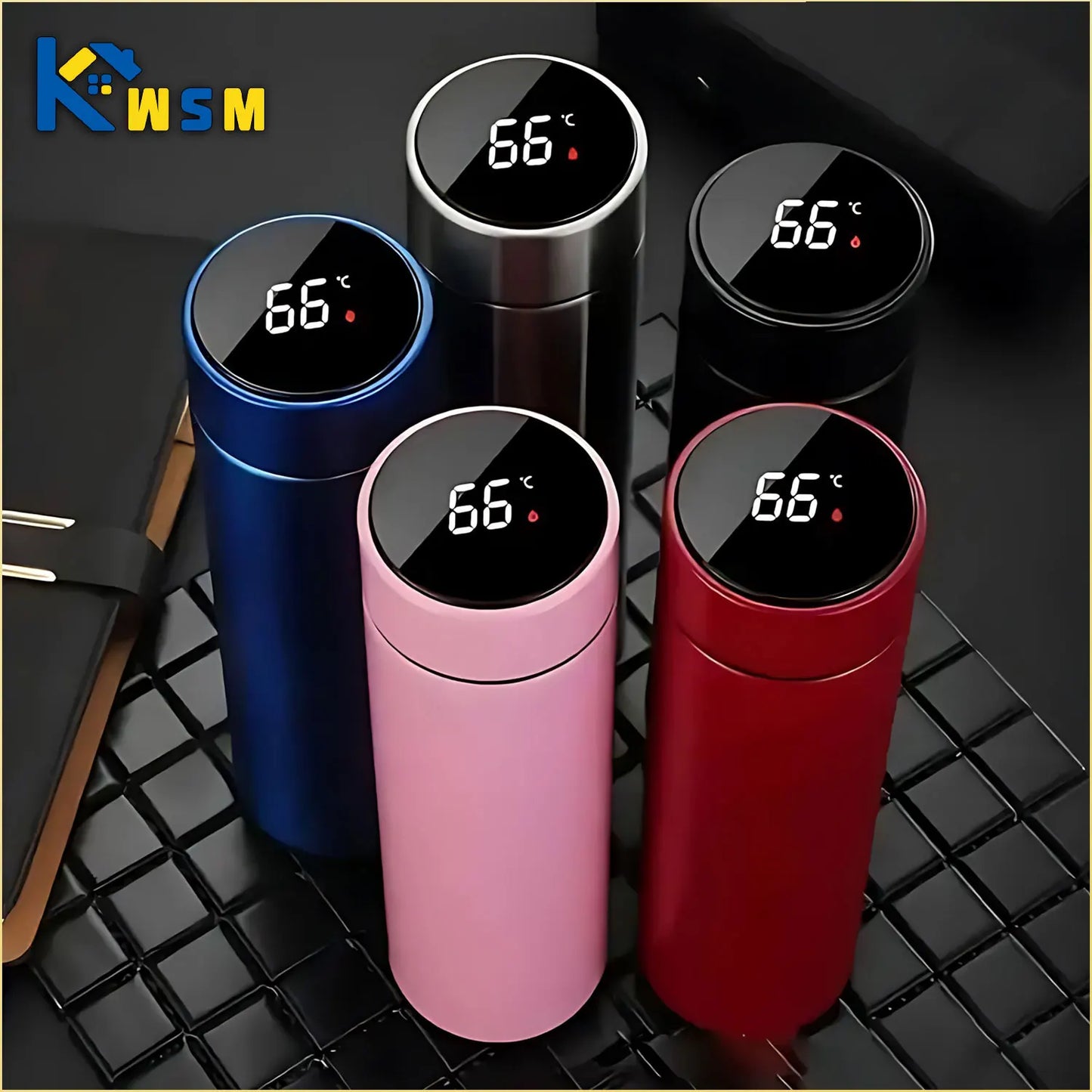 500ML Temperature Display Thermos Cup Stainless Steel Divided Thermos Bottle Outdoor Vacuum Insulated Cup Father's Day Gift.