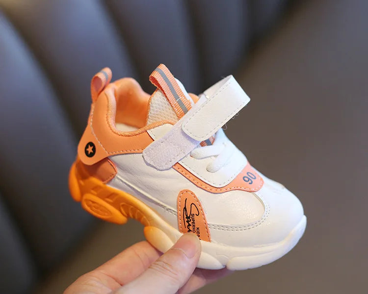 Size 20-31 Children Wear-resistant Casual Sports Shoes Baby Anti-slip Toddler Shoes Girls Boys Kids Soft Bottom Running Sneakers.