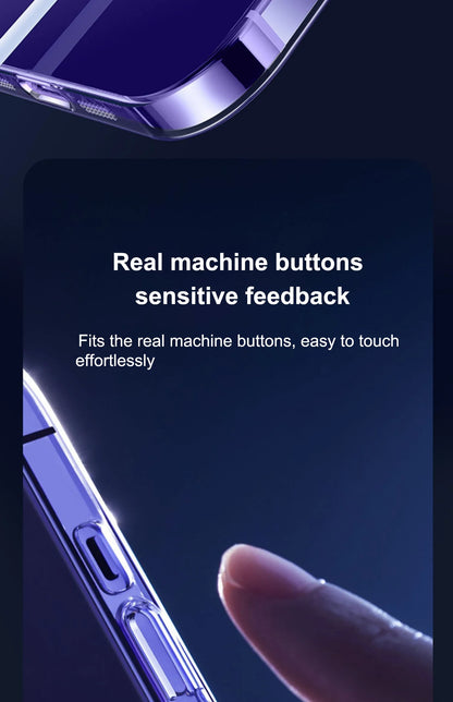 Ultra Thin PC Hard Crystal Clear Case For iPhone 17 16 15 14 Plus 13 12 11 Pro Max XR Glossy Transparent Camera Protection Cover.