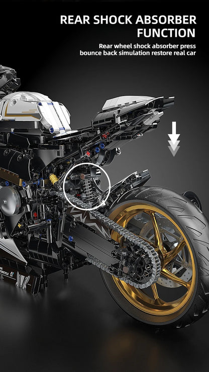 TOYLINX Alloy Motorcycle Desktop Decorations 2045PCS Racing Building Block Model  Kid Toys Christmas Easter Festive Gift Giving.