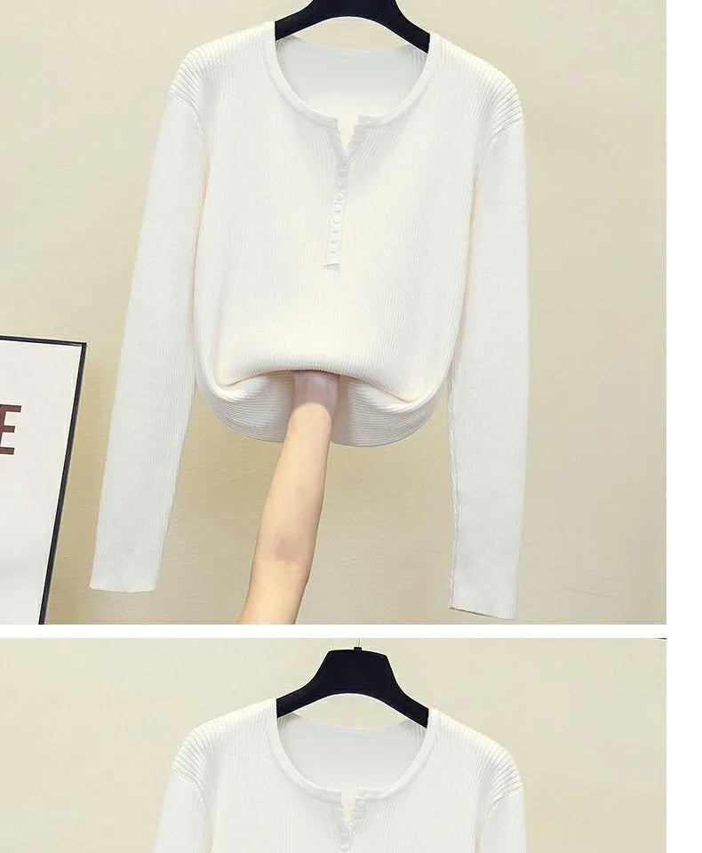 2026 gestrickte Frauen Pullover Taste V-ausschnitt Pullover Herbst Grundlegende Pullover für Weibliche Pullover Schlank Solide Bold Streifen Tops.