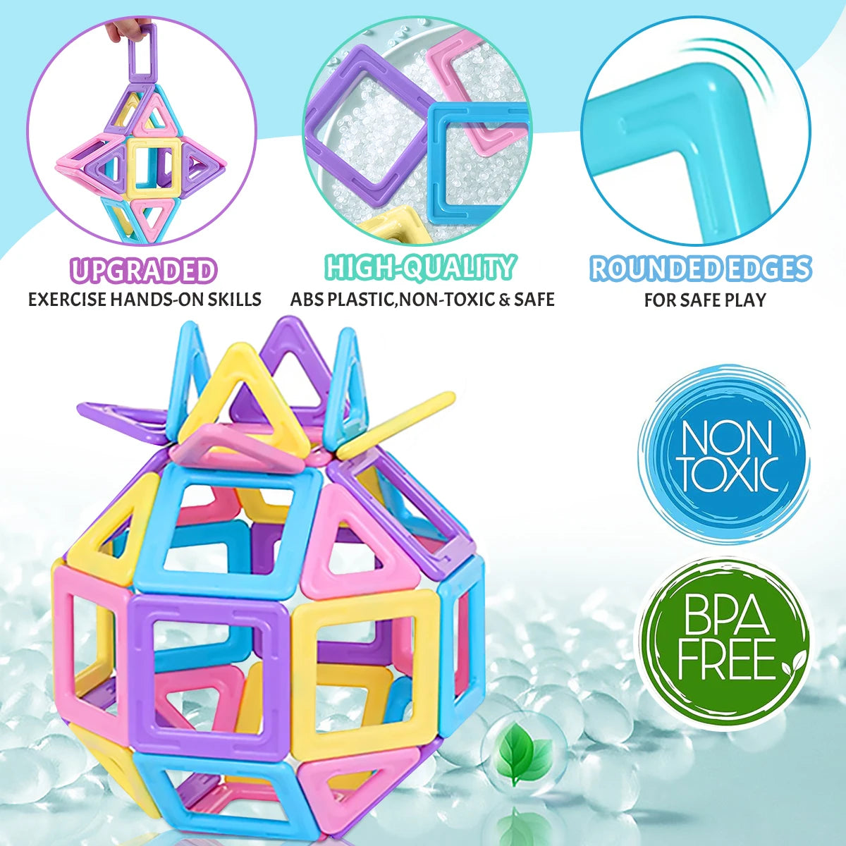 STEM Educational Magnetic Building Blocks Set for Boys & Girls Engaging Magnet set Creative Development Toy for Kids Gift.