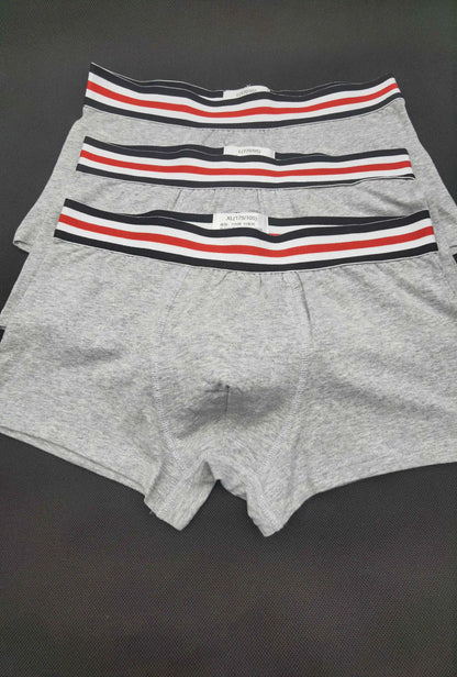 3pcstopmen's Baumwolle Boxer Unterwäsche Herrenmode Streifen gürtel einfarbige Unterhose ultra weiche bequeme Atem männliche Höschen Shorts