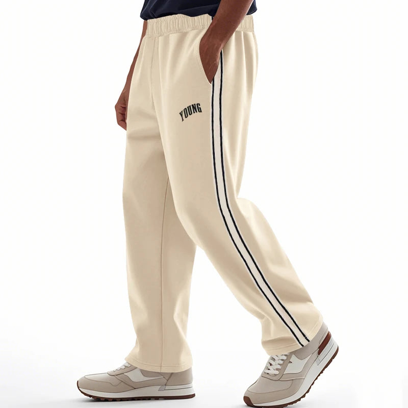 American-style best-selling thin, sporty, casual, simple, trendy, loose, wide-leg jogging long pants for men