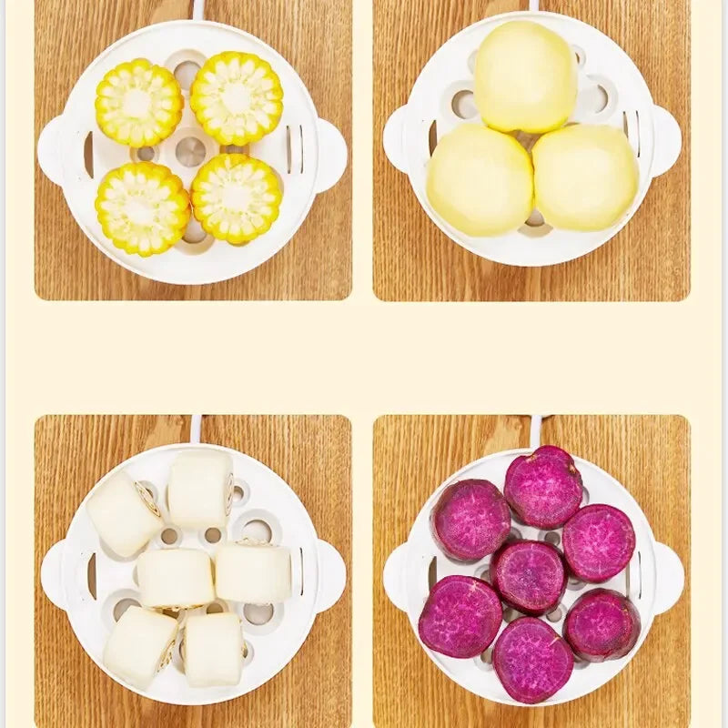 110V/220V Multifunctional Electric Egg Boiler Double Layers Egg Cooker Mini Steamer Poacher Kitchen Cooking Breakfast Machine.
