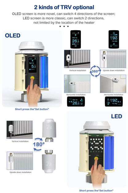 WiFi/Ble/Zigbee Tuya Smart TRV Radiator Actuator Valve Thermostatic Radiator Valve Temperature Controller Alexa Google Home