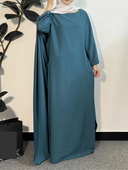 Muslim Dresses Loose Prayer Maxi Dress Muslim Abayas Women Jilbabs Kaftan Casual Solid Robe Islamic Ramadan Dresses.