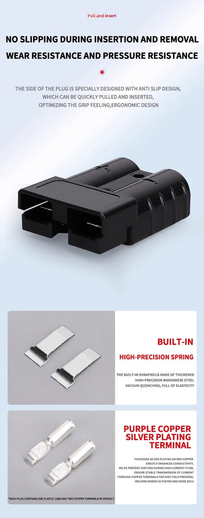 4Pcs Anderson Plug 50A/120A Power 2 Pin Battery Connector Charging Plug  Anderson Connector.