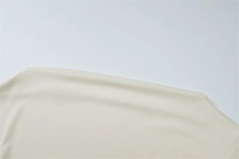 Mozision Inclined Shoulder Long Sleeve Sexy T-shirt Women Autumn Fashion Solid Skew Collar Backless Ruched Club Party T-shirts