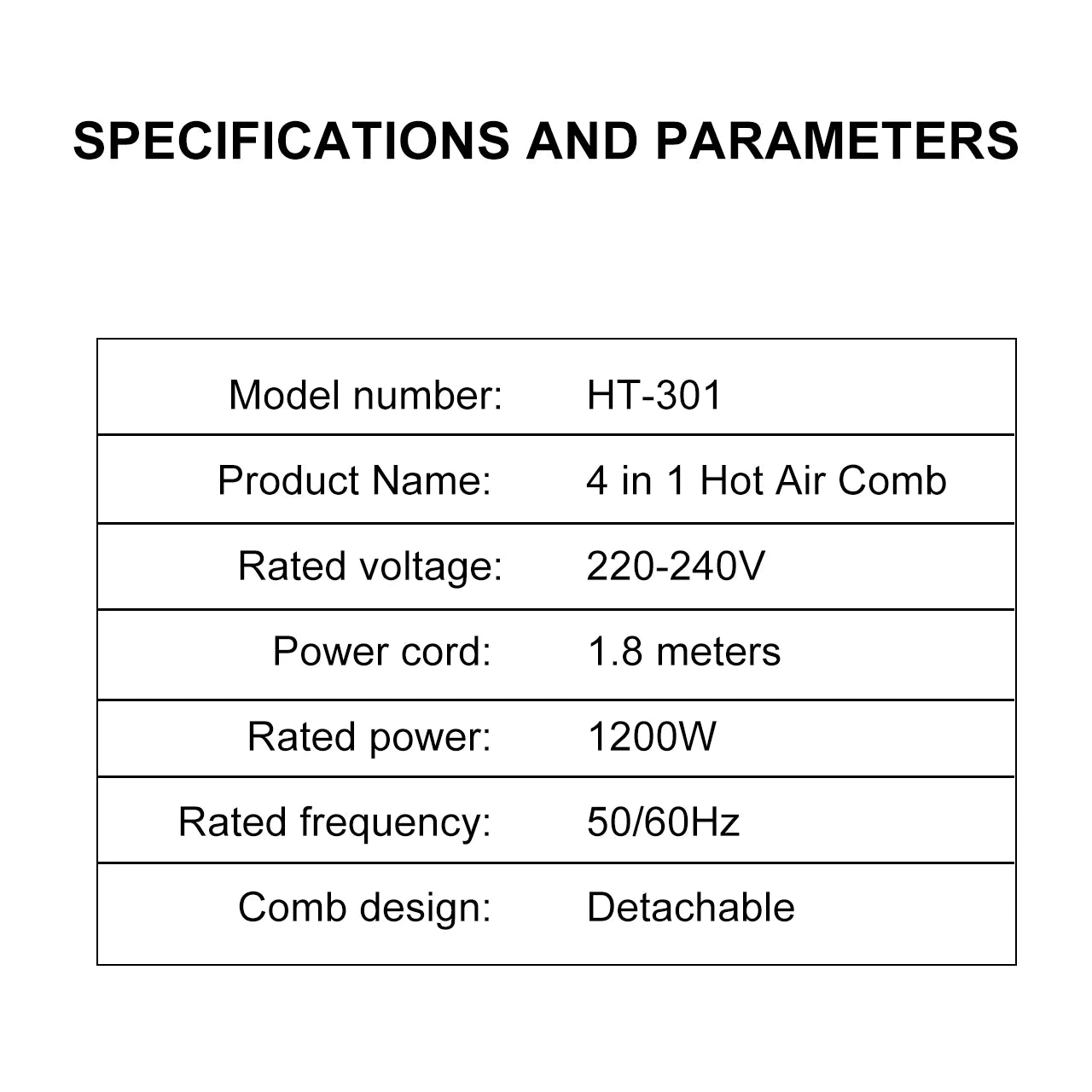 Hatteker EU 4-Head Hot Air Brush Hair Dryer Strong Wind Electric Straightener Curler Roller Comb Blower Styling Tool for Woman.