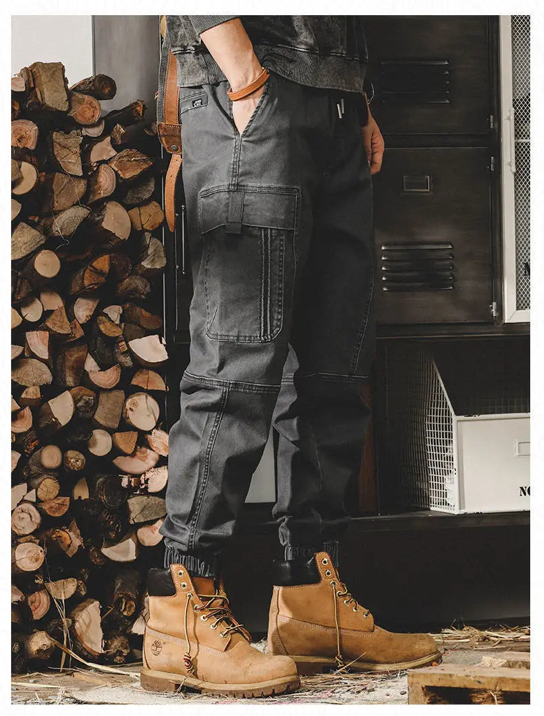 ARENS Techwear Cargo Pants Men Black Cargo Trousers Male Vintage Japanese Streetwear Hip Hop Pockets Casual Safari Style Loose.